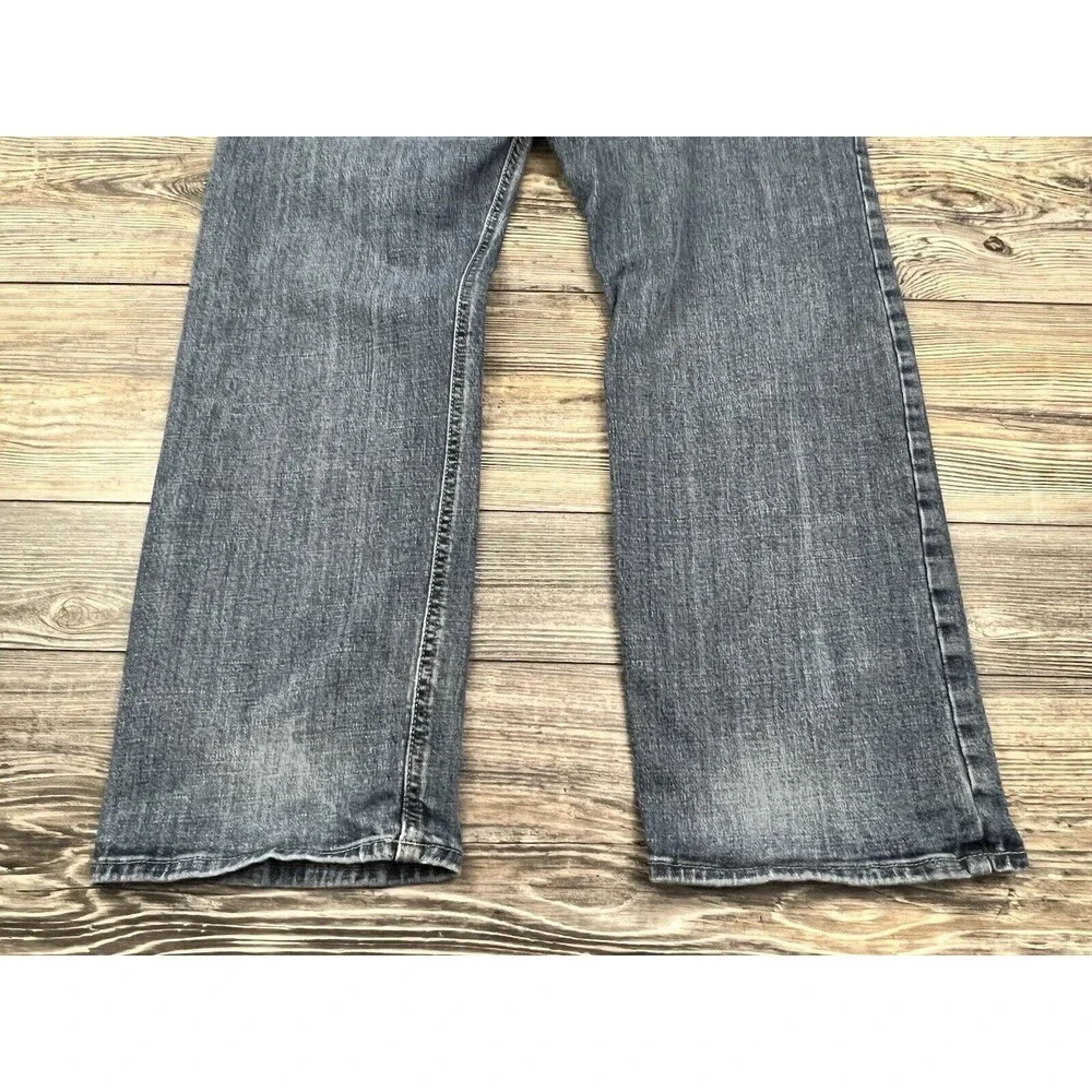 Wrangler Jeans Mens 36x30 Blue Wash Relaxed Straight Western Denim Pants 99RSTIL